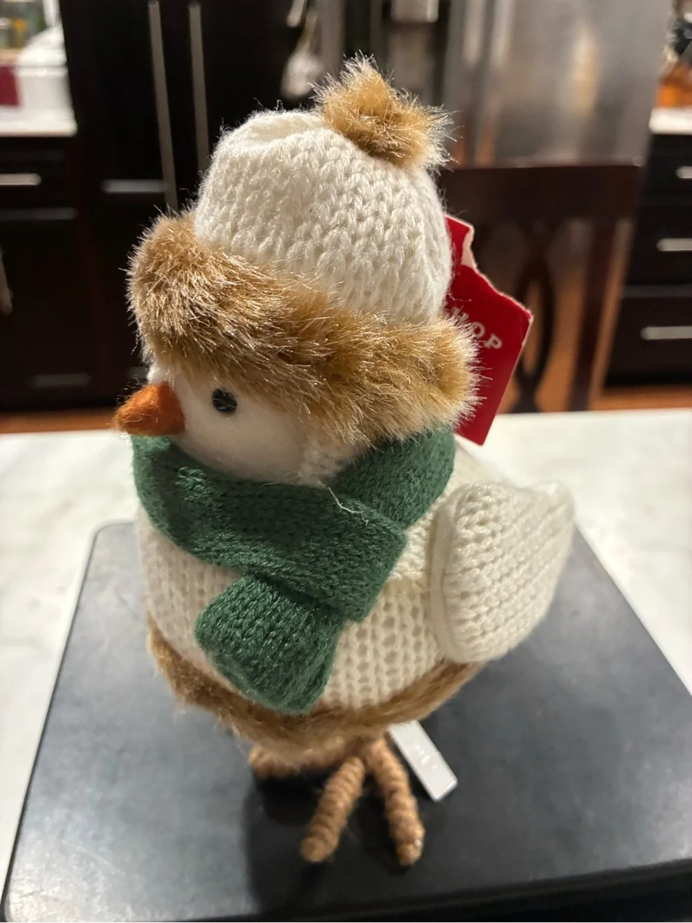 Rare 2017 Target Wondershop Winter Bird Tahoe With Foot Tag Green Scarf Pompom